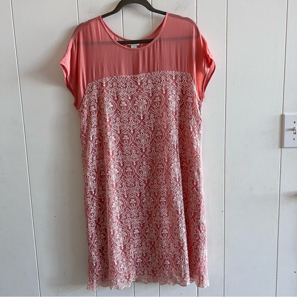 Sundance Women's Rose Palace Embroidered Shift Dress NWT
